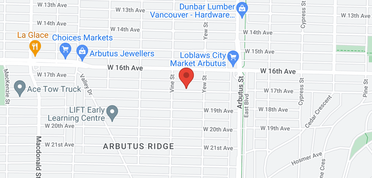 map of 2418 W 18TH AVENUE